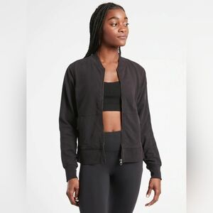 Athleta Womens Black Farallon Jacket Full Zip - Size L